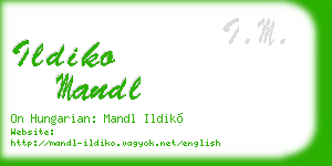ildiko mandl business card